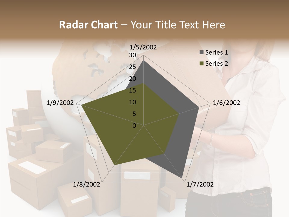 Service Blonde Parcel PowerPoint Template