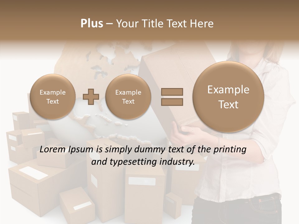 Service Blonde Parcel PowerPoint Template