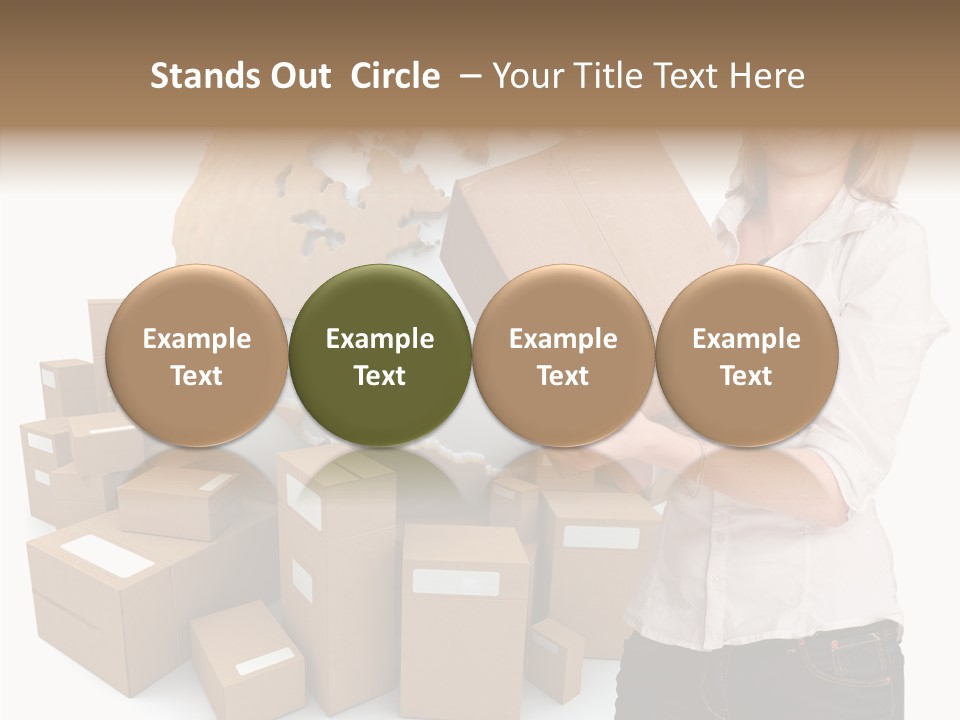 Service Blonde Parcel PowerPoint Template