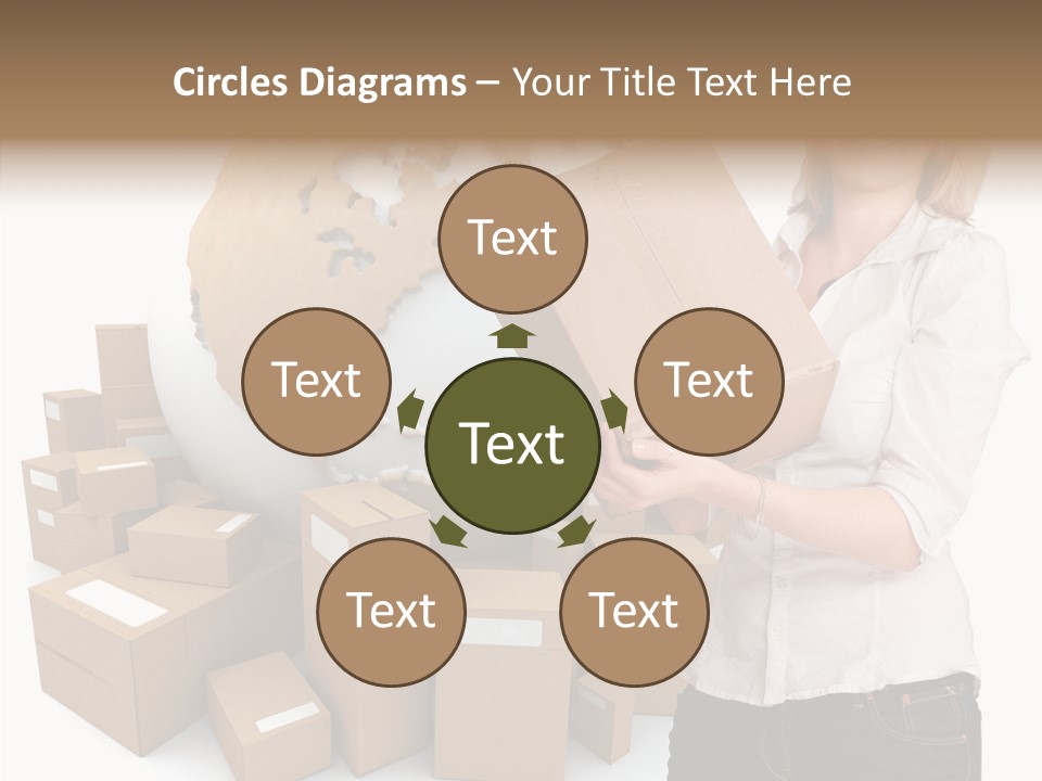 Service Blonde Parcel PowerPoint Template