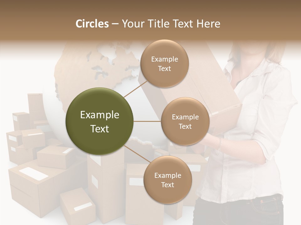 Service Blonde Parcel PowerPoint Template