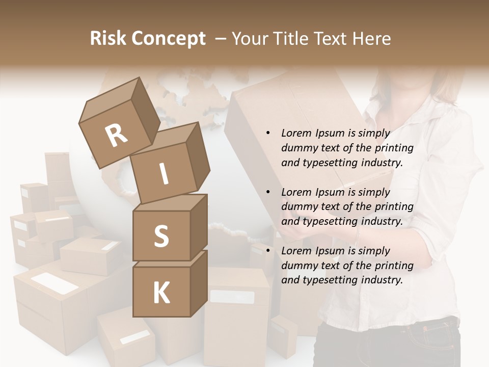 Service Blonde Parcel PowerPoint Template