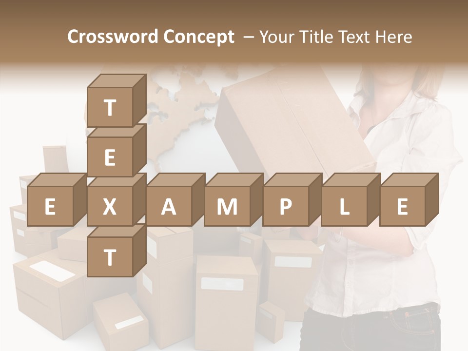 Service Blonde Parcel PowerPoint Template