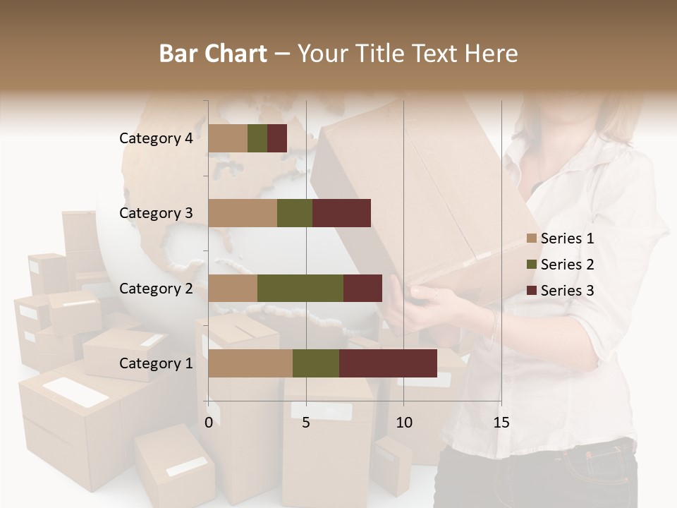 Service Blonde Parcel PowerPoint Template