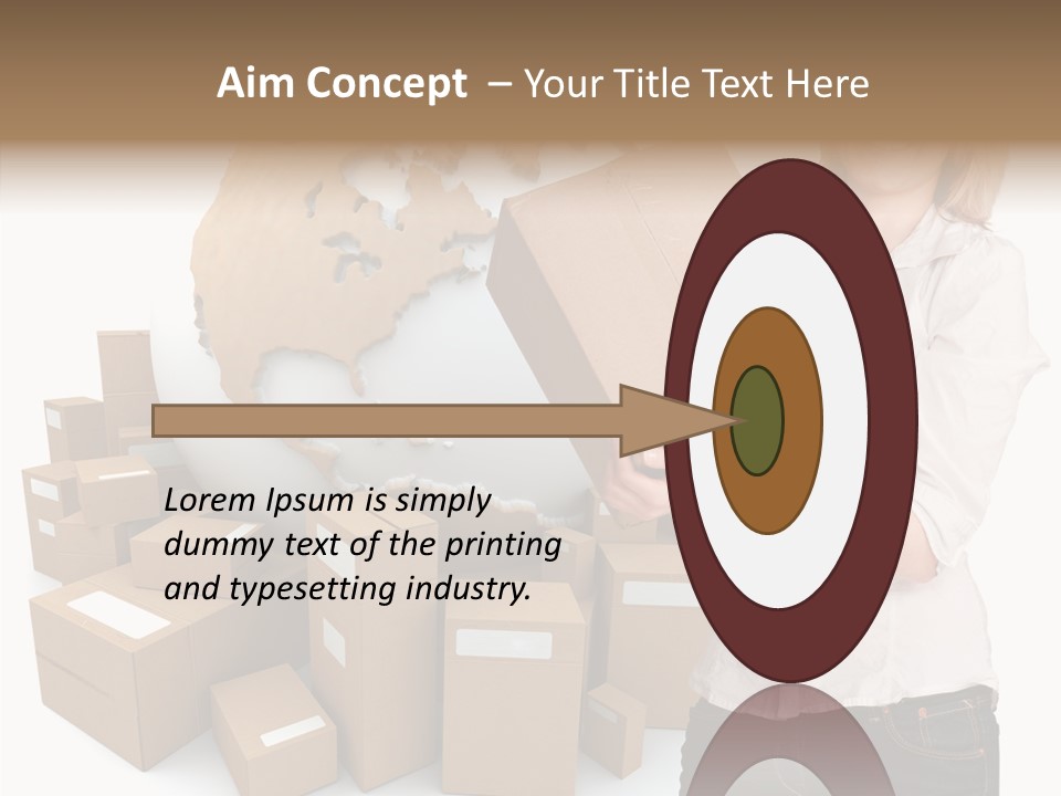 Service Blonde Parcel PowerPoint Template