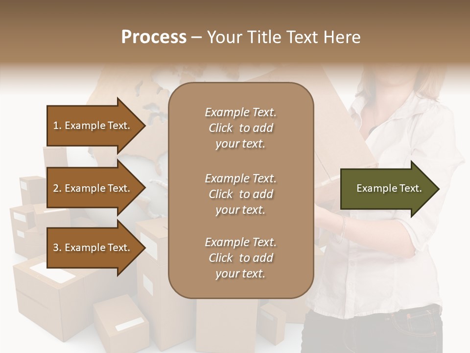 Service Blonde Parcel PowerPoint Template