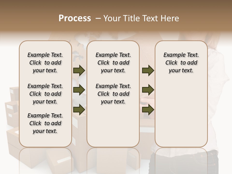 Service Blonde Parcel PowerPoint Template