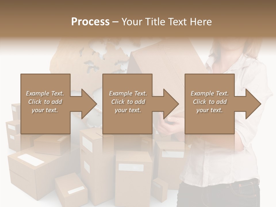 Service Blonde Parcel PowerPoint Template