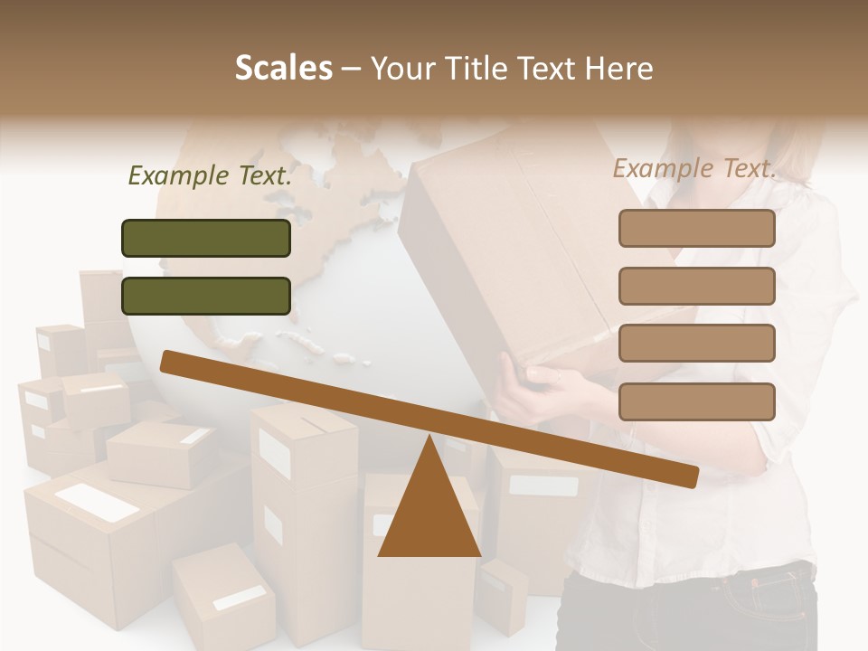 Service Blonde Parcel PowerPoint Template