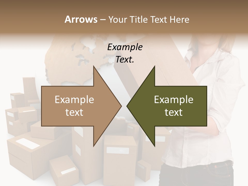 Service Blonde Parcel PowerPoint Template