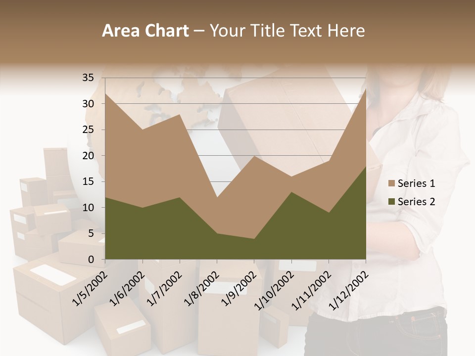 Service Blonde Parcel PowerPoint Template