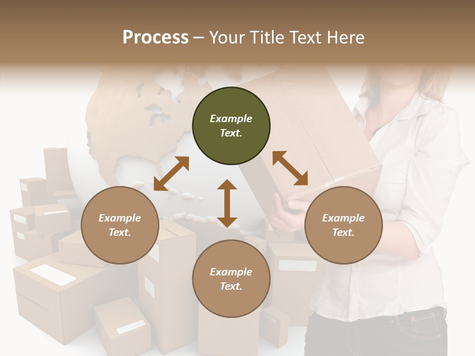 Service Blonde Parcel PowerPoint Template