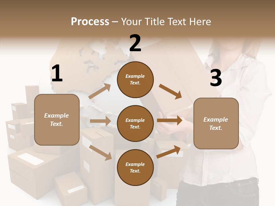 Service Blonde Parcel PowerPoint Template