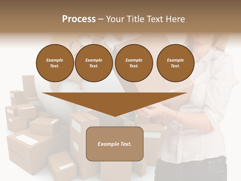 Service Blonde Parcel PowerPoint Template