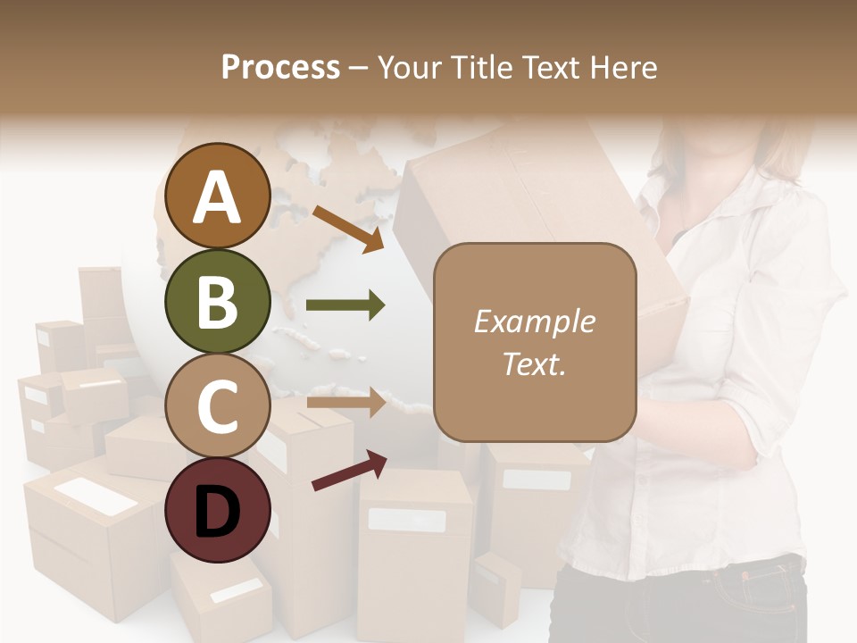 Service Blonde Parcel PowerPoint Template