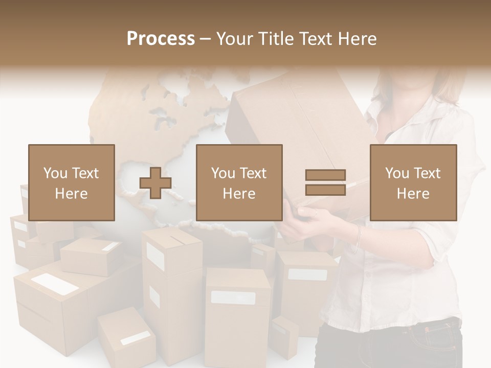 Service Blonde Parcel PowerPoint Template