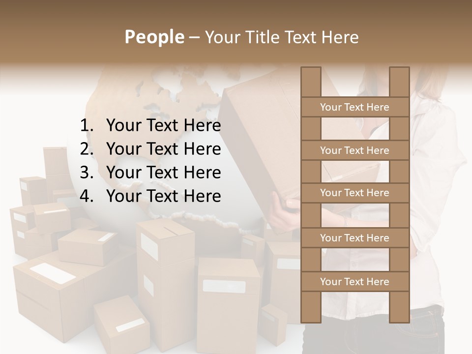 Service Blonde Parcel PowerPoint Template