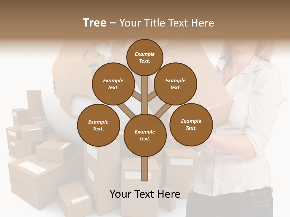 Service Blonde Parcel PowerPoint Template