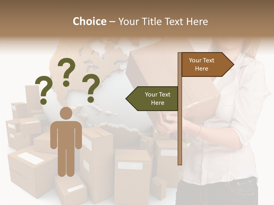 Service Blonde Parcel PowerPoint Template