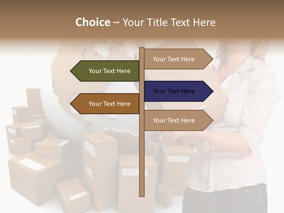 Service Blonde Parcel PowerPoint Template