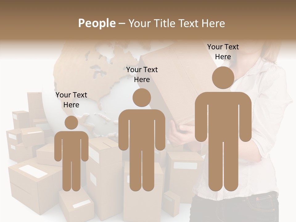 Service Blonde Parcel PowerPoint Template