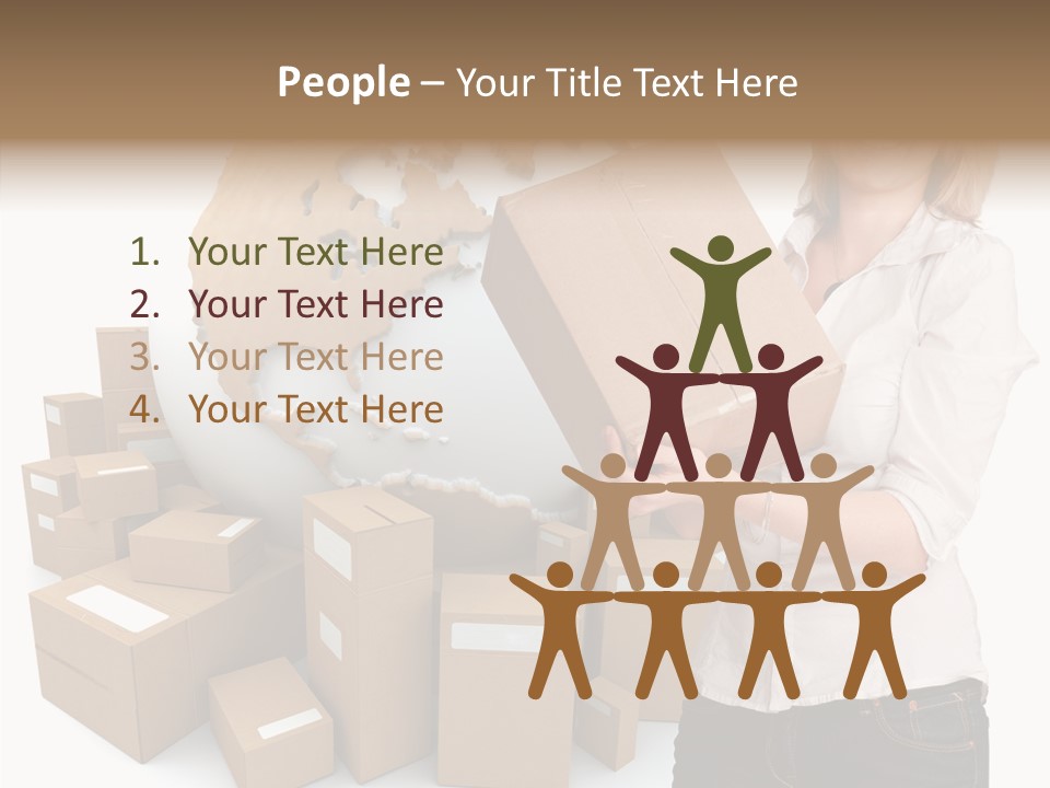 Service Blonde Parcel PowerPoint Template