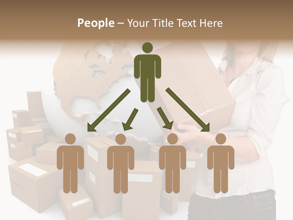 Service Blonde Parcel PowerPoint Template