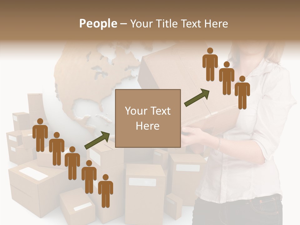 Service Blonde Parcel PowerPoint Template