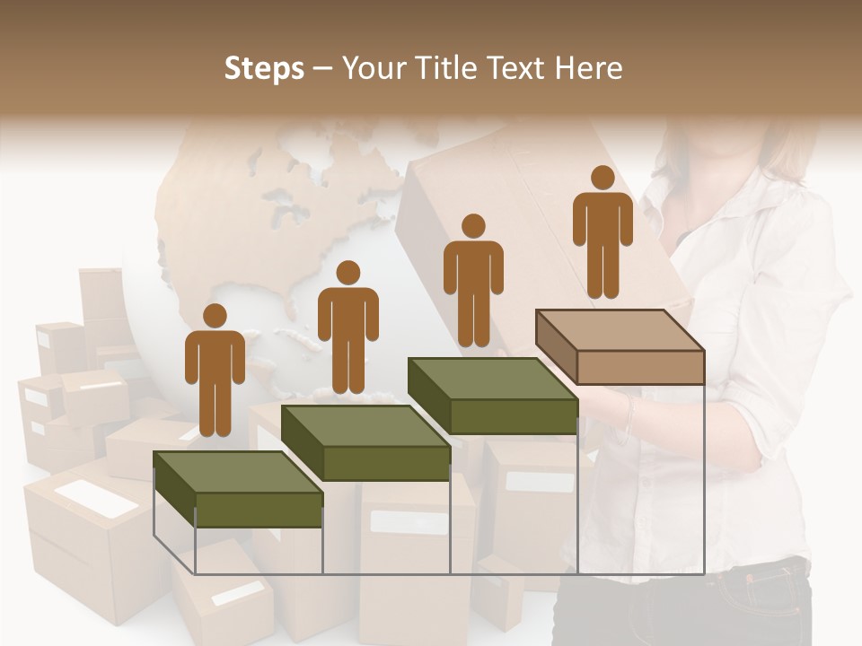 Service Blonde Parcel PowerPoint Template