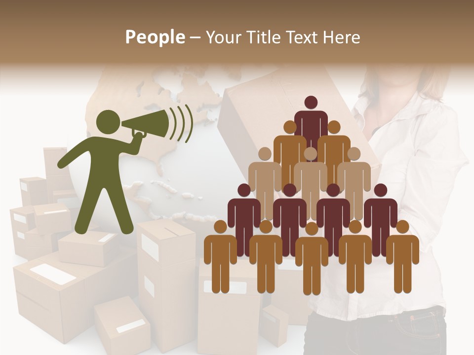 Service Blonde Parcel PowerPoint Template