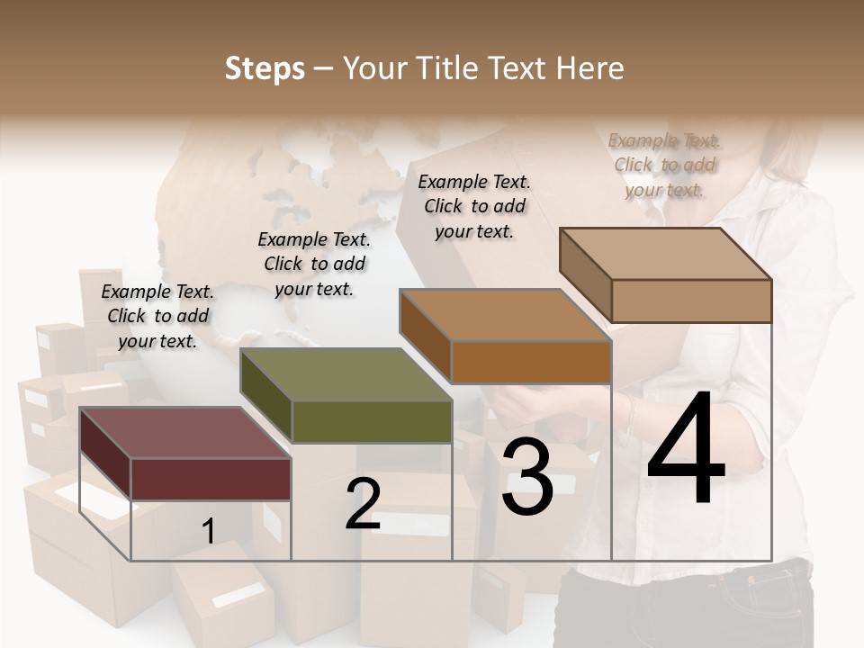 Service Blonde Parcel PowerPoint Template