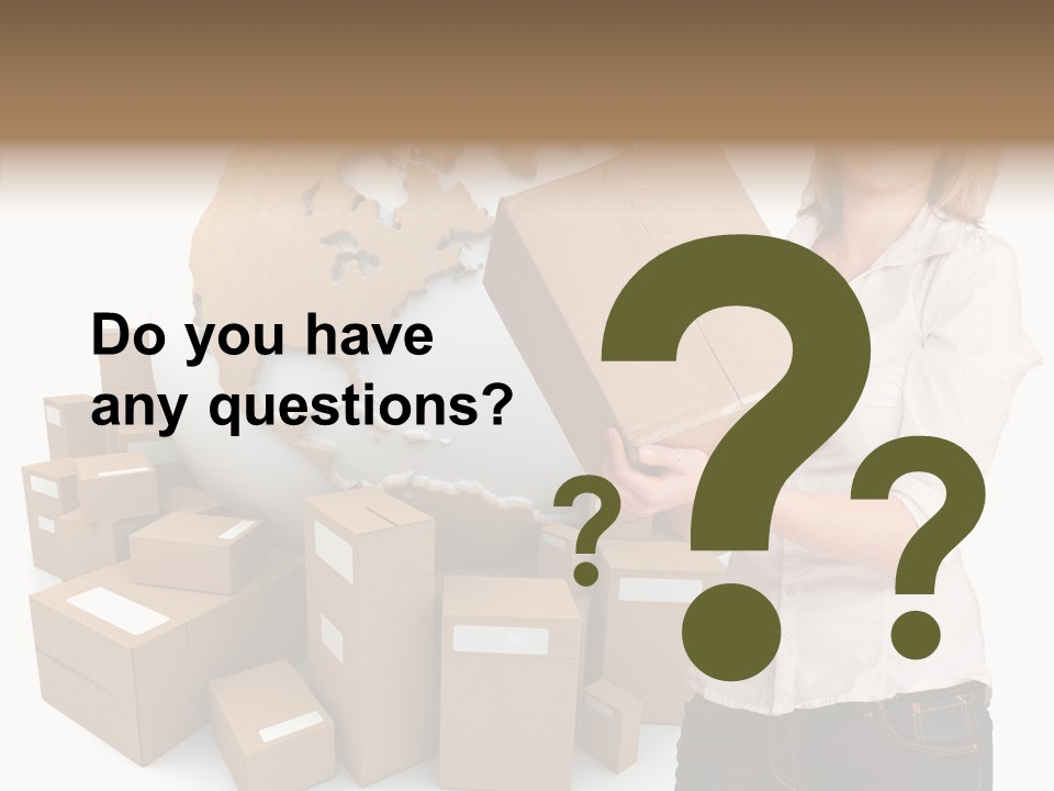 Service Blonde Parcel PowerPoint Template