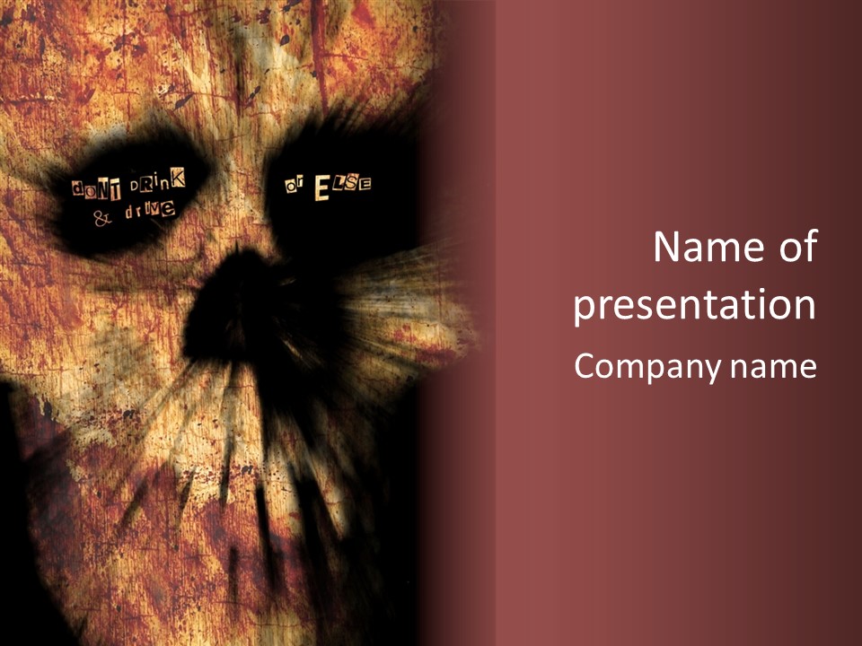 Frighten Clipped Cutout PowerPoint Template