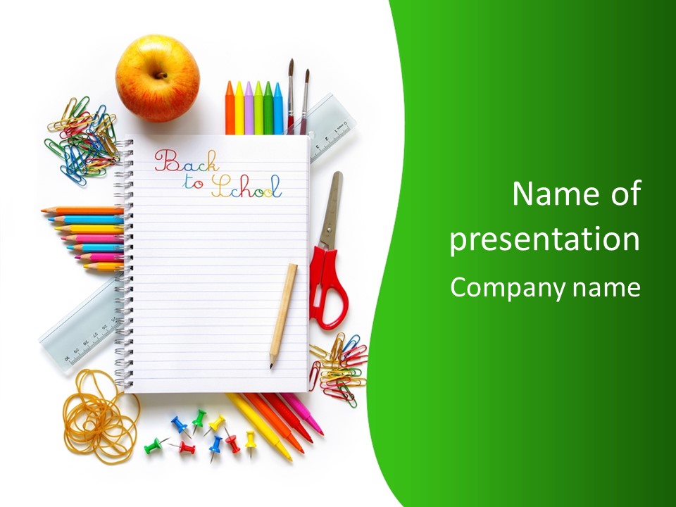 Back To School Document Book PowerPoint Template