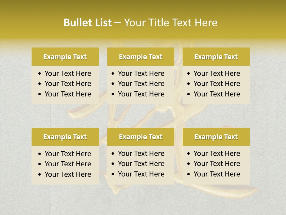 Yellow Icon Silk PowerPoint Template