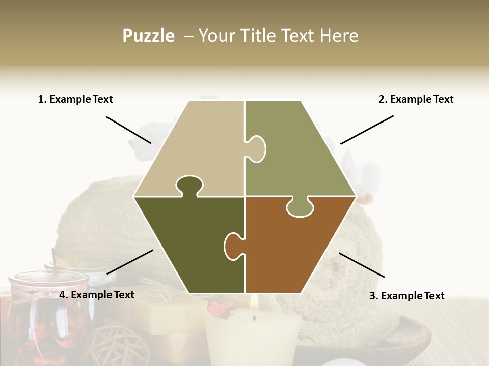 White Handmade Leaf PowerPoint Template