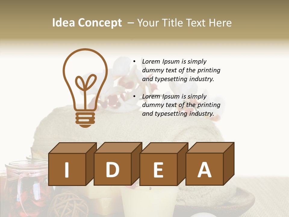 White Handmade Leaf PowerPoint Template