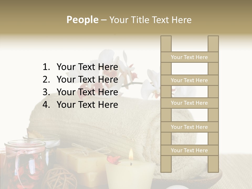 White Handmade Leaf PowerPoint Template