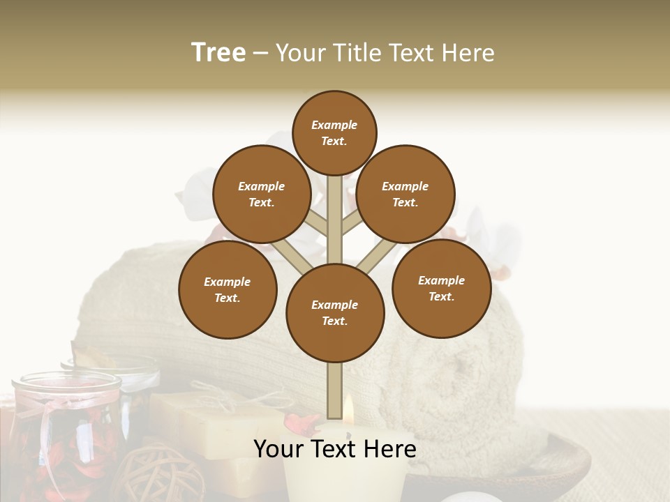 White Handmade Leaf PowerPoint Template