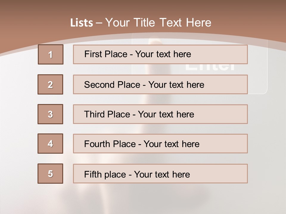 Woman White Eductive PowerPoint Template