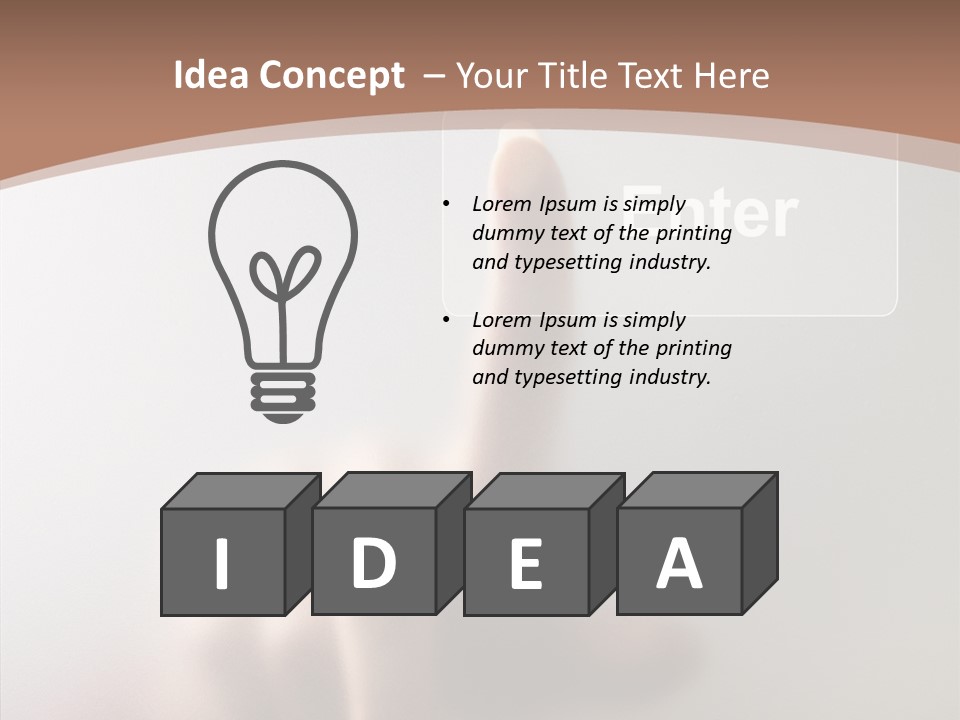 Woman White Eductive PowerPoint Template