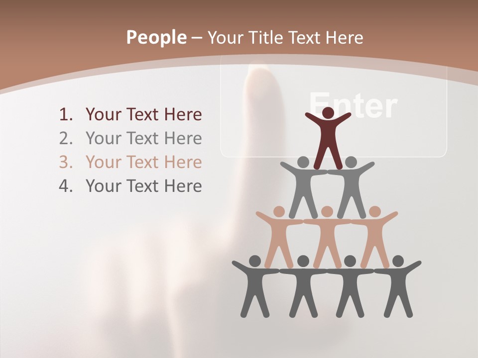 Woman White Eductive PowerPoint Template