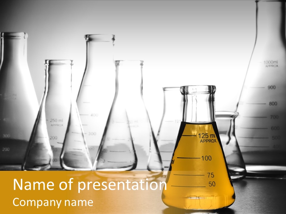 Gasoline Experiment Erlenmeyer PowerPoint Template