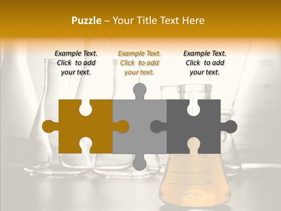 Gasoline Experiment Erlenmeyer PowerPoint Template