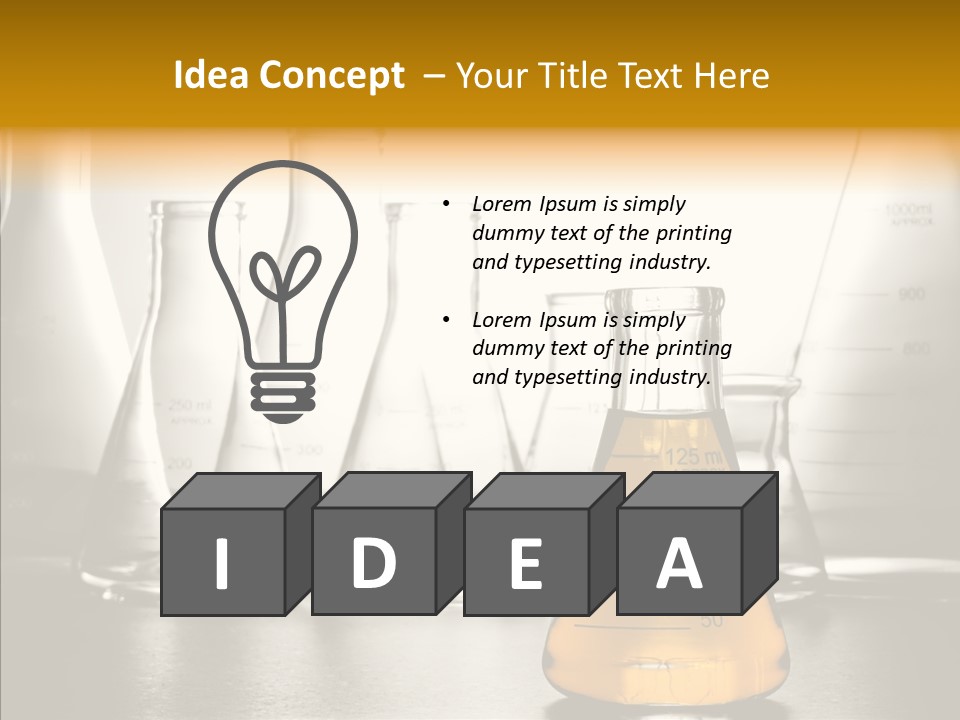 Gasoline Experiment Erlenmeyer PowerPoint Template