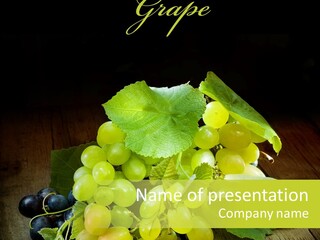 Vivid Vegetation Grape PowerPoint Template