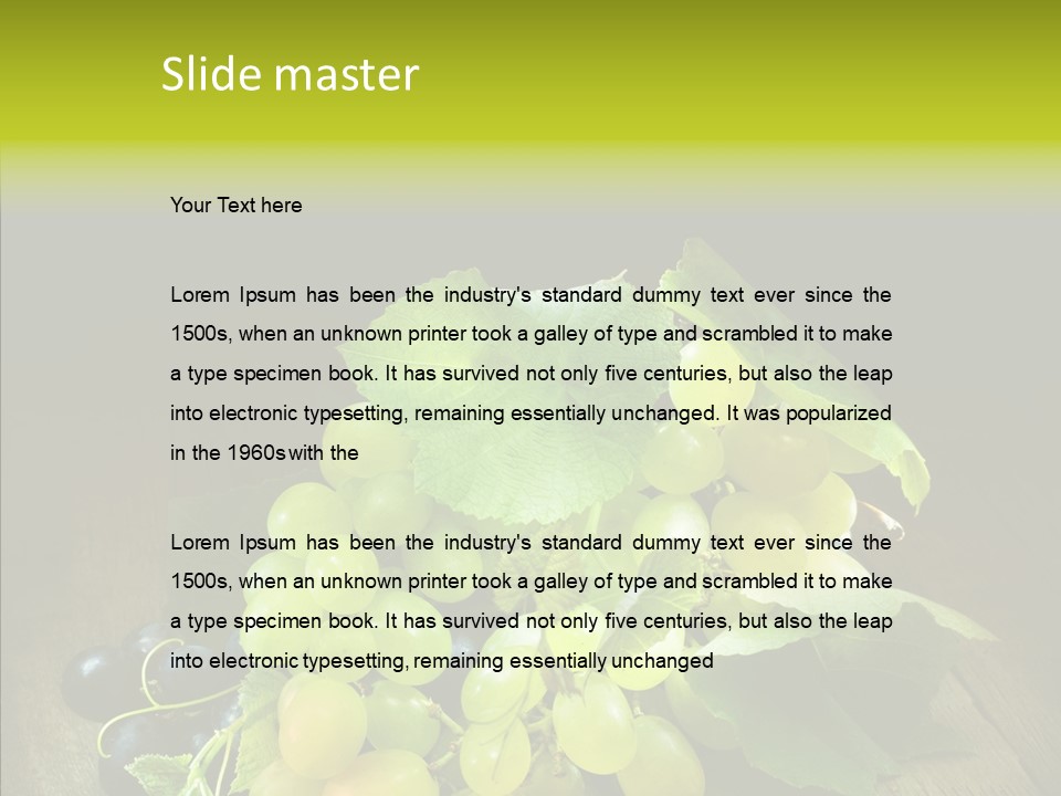 Vivid Vegetation Grape PowerPoint Template