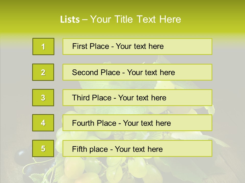 Vivid Vegetation Grape PowerPoint Template