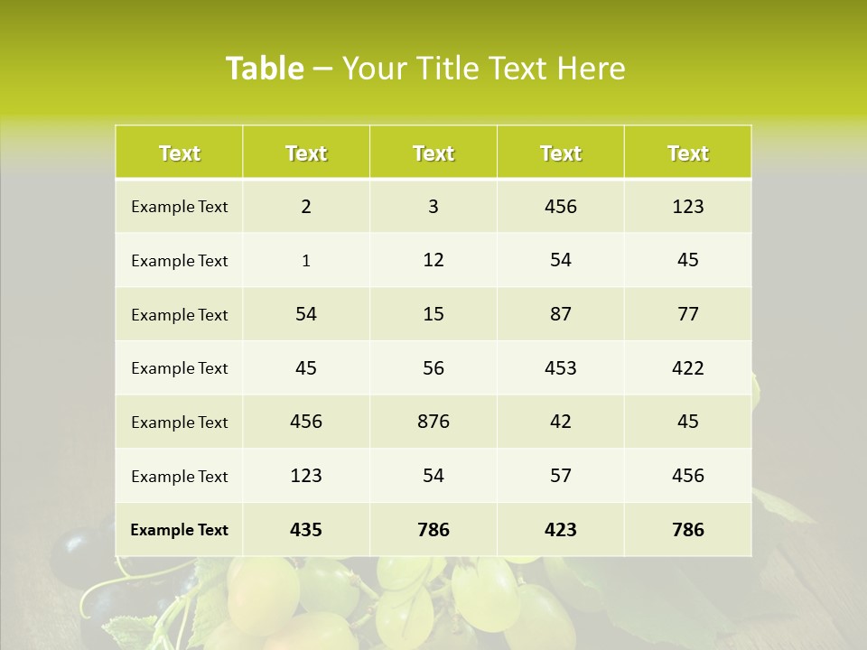 Vivid Vegetation Grape PowerPoint Template
