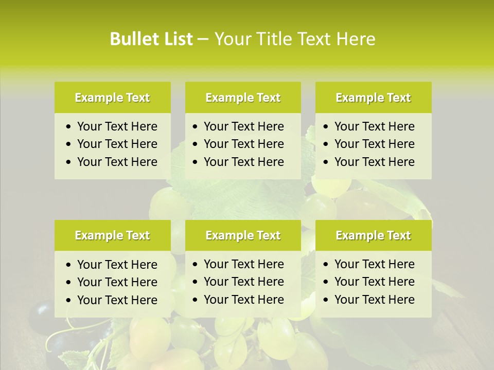 Vivid Vegetation Grape PowerPoint Template